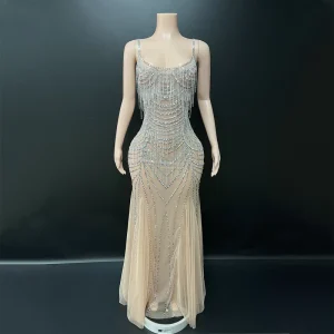 Vestidos Elegantes Para Mujer Luxury Prom Dresses Ball Gown Crystal Elegant Women’s Evening Party Wedding Dresses