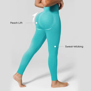 Vractive Peach Multi Sport Gym Pants Women’s Mid Solid Four Way Stretch Tummy Control Butt Scrunch Yoga Leggings