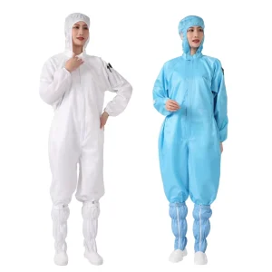 Washable Polyester Antistatic Coverall ESD Pharmaceutical Clothing Suit Cleanroom Jumpsuits For Food Factory