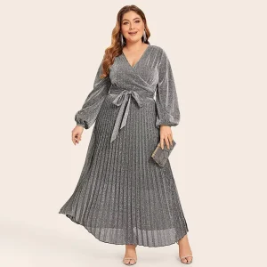 Western Winter Plus Size Women’s Clothing Luxury Winter Plus Size Long Maxi Women’s Dresses