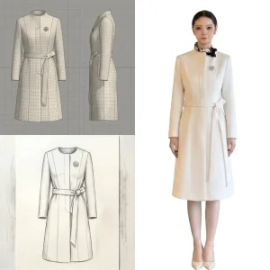 White Women’s Formal Business Suit Set Polyester Rayon Quick Dry Professional Wear for Hotel Airline Reception Front Desk