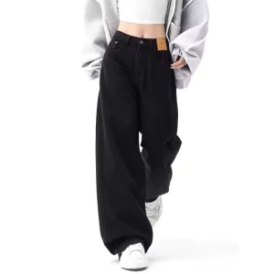 Wide Leg Jeans Women’s Big Size Shows Thin High Waist Straight Pants Summer New Loose Drag Pants