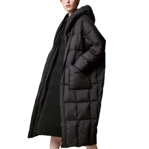 Winter Lady Ski Windproof Fashion Zip up Long Puffer Plus Size Down Jacket Quilted Women’s White Goose Luxury Coats Custom