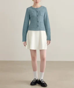 Winter Long Sleeve Crew Neck Single Breasted Women’s Cardigan Sweater