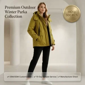 Winter Women’s Down Coat Plaid Zipper Cinched Waist Hooded Classic Design