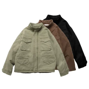 Winter Women’s Jacket Casual Puffer Jacket Bahn Style Warm Multi-Pocket Work Cotton Clothes Custom