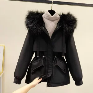 Winter Women’s Short Cotton Padded Jacket Loose Coat Cotton Padded Jacket