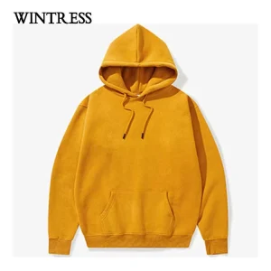 Wintress Breathable Terry Cotton Long Hoodie Custom Furry Plus Size for Men & Women