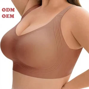 Wireless Jelly Bras Women Solid Full Cup Push Seamless Breathable Full Coverage No Underwire Plus Size T Shirt Bra