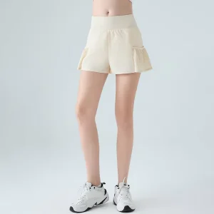 Woman Sports Shorts Casual Summer Pocket Shorts Active Bottom Wear for Sports