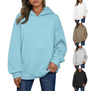 Women 100% Cotton Hoodies Custom Logo Women’s Oversized Hoodie Sweatshirts