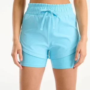 Women 2 in 1 High Waist Quick Dry Running Workout Shorts Double Layer Athletic Yoga Training Custom Logo Shorts