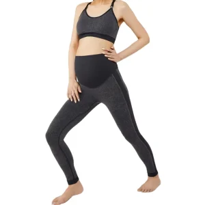 Women Breathable Maternity Activewear Leggings Compression Seamless Pregnancy Workout Yoga Gym Pants Over the Bump