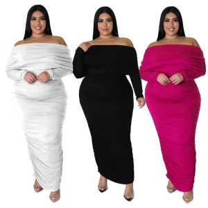 Women Clothes Plus Size Women Clothing Off-Shoulder P Ated Long Maxi Ladies