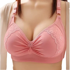 Women Comfortable Push up Bra Wireless Adjustable Strap Lace Brassiere Lady New Daily Sexy U back Underwear