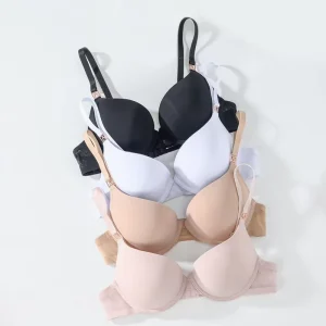Women Comfortable Sexy Bra See Through Mesh Wing Soft Padded Underwire Push Up Bra with Adjustable Straps for Everyday