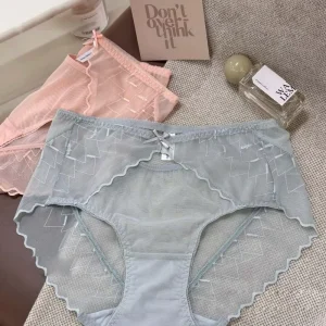 Women Custom Logo Soft Breathable Lace Briefs Skin Friendly Ladies Daily Sexy Underpants