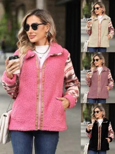 Women Fleece Women’s Clothing New Arrival Clothes Warm Winter Coats for Prints Coats Manufacture Custom Fashion Clothing