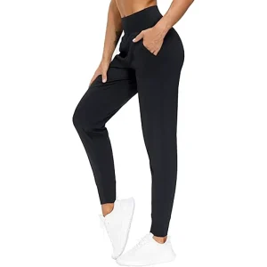 Women Four Way Stretch Joggers Lightweight Athletic Leggings Tapered Lounge Pants Workout