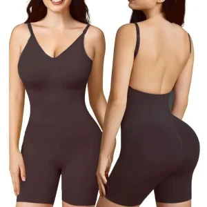 Women Full Body High Elastic Bodysuit Shapewear Seamless Smoothing Tummy Control Waist Trainer Underwear Thong Shaper