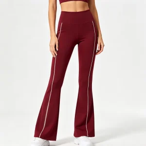 Women High Waist Side White Stripe Leggings Soft Naked Feeling Stretch Tummy Control Workout Running Yoga Fitness Athletic Pants