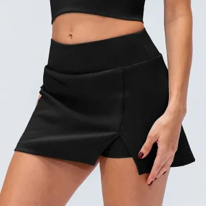 Women High Waist Tennis Skirt with Shorts Pocket Athletic Golf Skorts for Workout Fitness Yoga