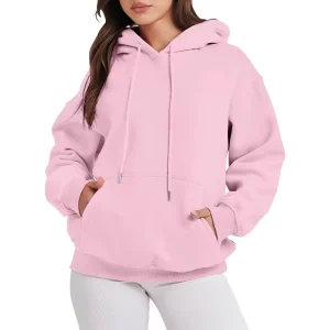 Women Hoodies Women’s Solid Color Fleece Long Sleeved Pullover Hoodies