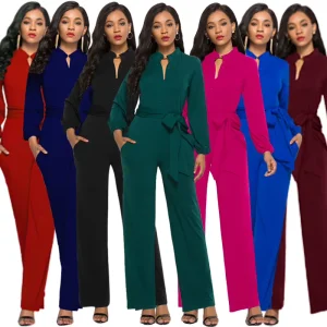 Women Jumpsuit Sexy Long Sleeve Elegant Jumpsuits Rompers Autumn Spring One Shoulder Overalls for Woman