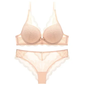 Women Lace Bra Set Push up Lingerie Sexy Bra Transparent Bra Panties Bralette Intimate Female Underwear