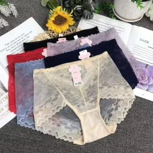 Women Lace Underwear Ladies Fashion Underwear Sexy Thongs Breathable Lace Panties