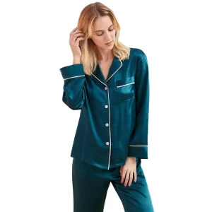 Women Luxury Pajama Sets Pure Silk Women’s Casual Sleepwear Loungewear Men’s Night Dresses Women’s Sleepwear