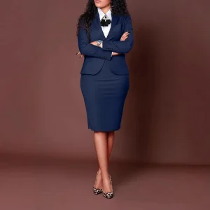 Women Matching Set High quality Women’s Suits Office Women’s Business Long Sleeved Suits Short Skirt Two piece Sets