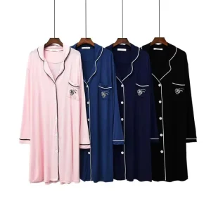 Women Modal Longsleeve T shirt Sleep Top Comfortable Sleepwear