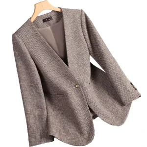 Women Office Blazer Jacket Winter Coat