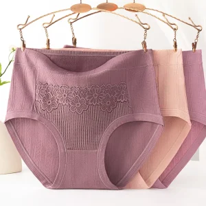 Women Panties Comfort Cotton Mix Breathable Underwear Seamless Ladies High Waist Lingeries Briefs