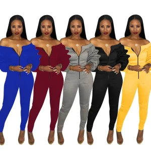 Women Sexy Long Sleeve Rompers Bodycon Plus Size One Piece Jumpsuit