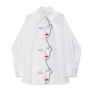 Women Shirt Blouse Women’s Blouses & Shirts Women Clothing Ladies Long Sleeve Full Customized Chiffon Logo Adults Top Plus Size
