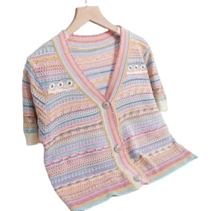 Women Short Sleeve Cardigan for Summer