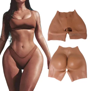 Women Silicone Open Crotch Panties Bumbum Body Shaper Big Silicone Buttock Butt Lifter False Butt Hips Padded Pants