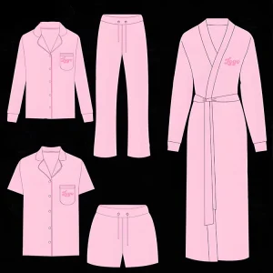 Women Soft Sleepwear 2 Pieces Sets Women’s Knitted Pajamas Sleepwear Home Wear Nightwear Lounge Sets for Women
