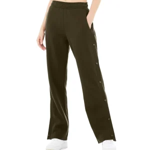 Women Solid Color Blank Pants Snap Pant Relaxed Fit Drawstring Long Pants