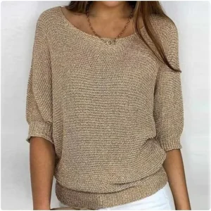Women Solid Color Stylish Full Sleeve Casual Knitwear Sweater for Autumn Streetwear Plus Size