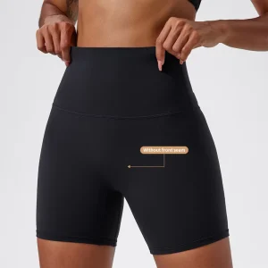 Women Sports Fitness Scrunch Butt Shorts High Waist Compression No Front Seam Quick Dry Running Yoga Shorts