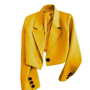 Women Streetwear Short Spring Autumn Single Button Long Sleeve Lapel Trend Popular Solid Suit Coat for Ladies Blazer