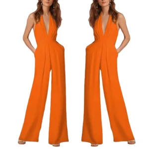 Women Summer Sexy Sleeveless Rompers Casual Overalls Female Bodysuits Loose Party Playsuits Backless Office Jumpsuits