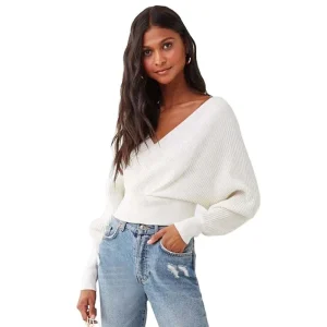 Women Sweaters Long Sleeve V neck Solid Color Knitwear Casual Winter Ladies Clothes Knitwear Women