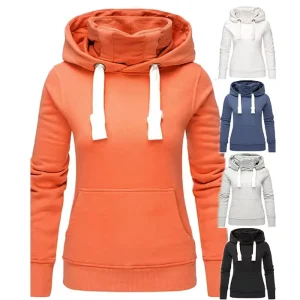 Women Sweaters and Hoodies Warm Winter Turtleneck Fleece Hoodie Jacket for Women Solid Color Slim Fit Hoodies Sweatshirt
