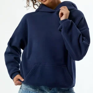 Women Terry Long Hoodie Oversized Cotton Sweatshirt Casual Loose Fit Pullover Plus Size Streetwear Badge OEM Supply
