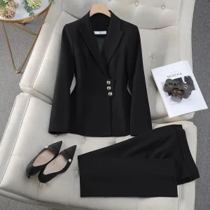 Women Tuxedo Pant Suit Business Formal Pants Suit