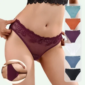 Women Underwear Mature Lady Brief Sexy Transparent Panties